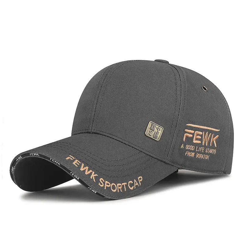Men's Copper Embroidered Baseball Cap with SPF Sunscreen - Image 2