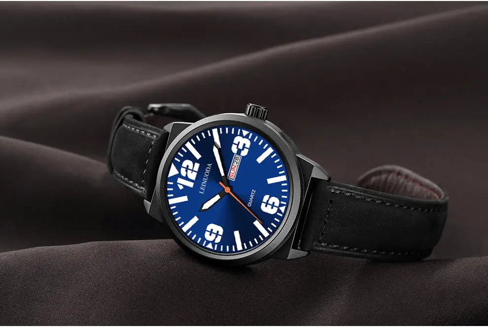 Men's Waterproof Large Dial Quartz Watch Belt — feature 15