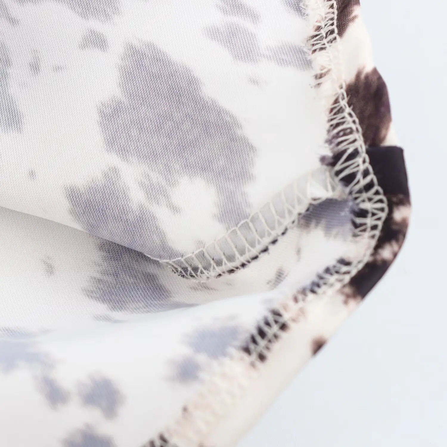 Cow Print Belted Silk Satin Mid-Length Skirt — feature 8