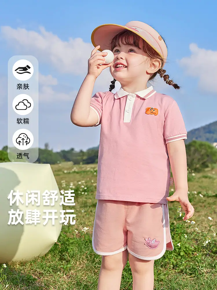 Kaka Panda Boys Red Striped Polo Shirt Summer - Image 8