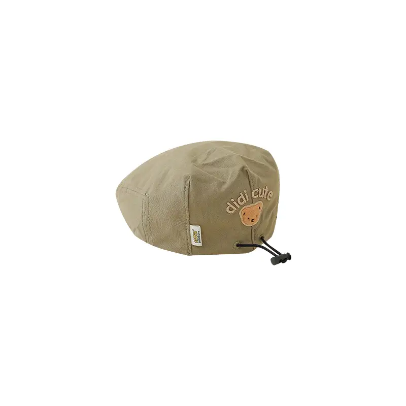 Black Super Cute Bear Baby Beret Cap Spring Autumn - Image 9