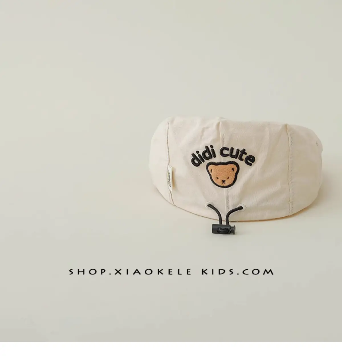 Black Super Cute Bear Baby Beret Cap Spring Autumn — feature 13