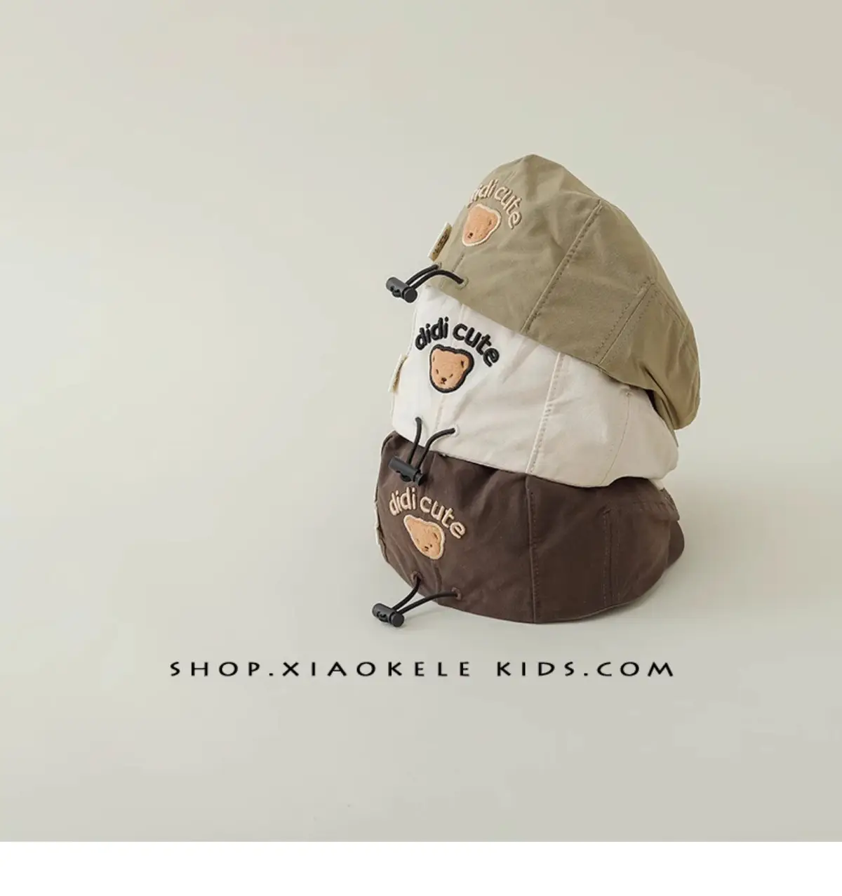 Black Super Cute Bear Baby Beret Cap Spring Autumn — feature 2