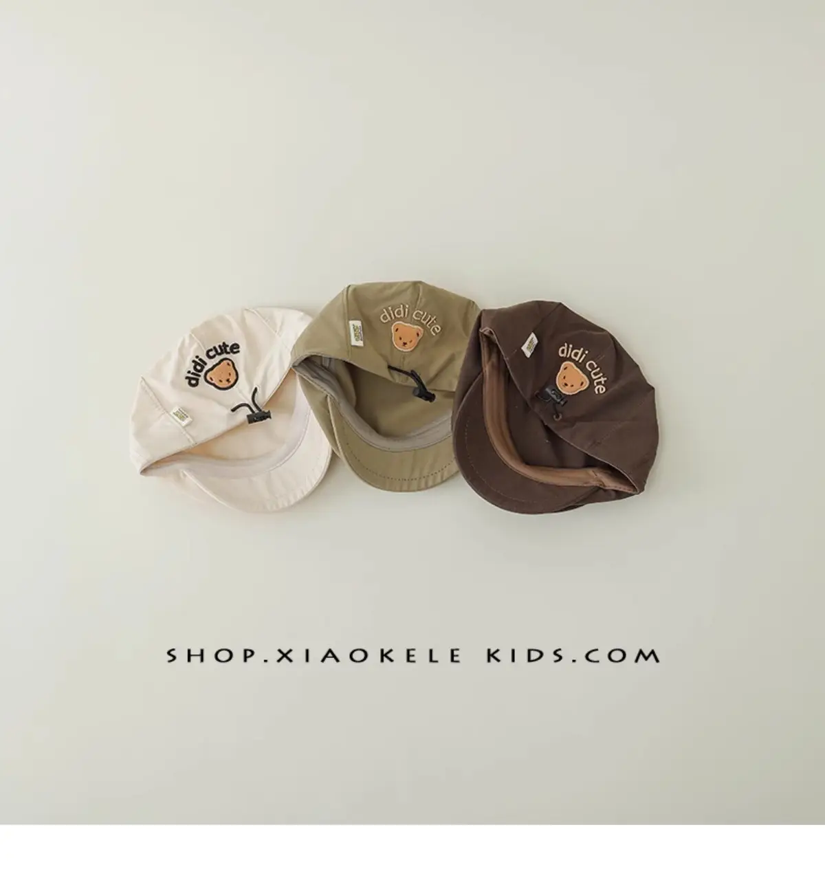 Black Super Cute Bear Baby Beret Cap Spring Autumn — feature 6