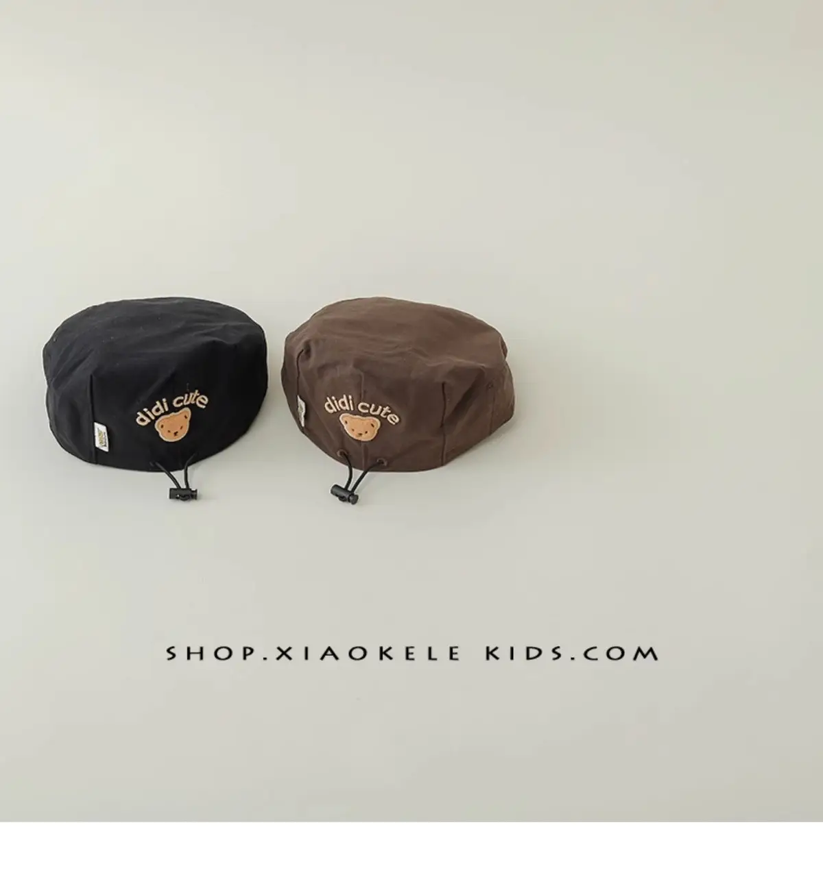 Black Super Cute Bear Baby Beret Cap Spring Autumn — feature 8