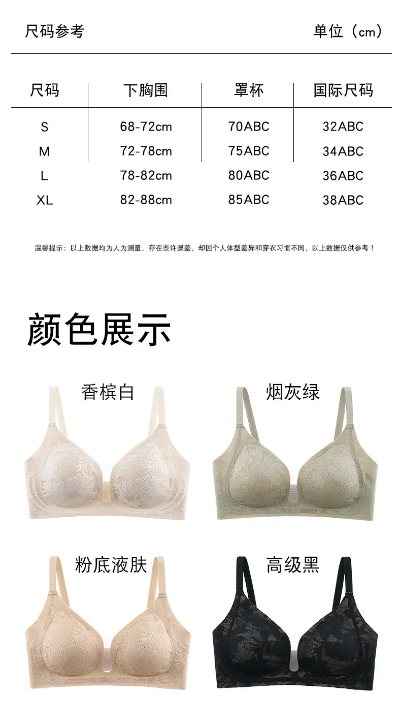 Light Luxury Lace Traceless Adjustable Underwear Mesh Stitching Deep V Sexy Bra Lightweight Soft Support 7A Anti-bacterial Cool — feature 13