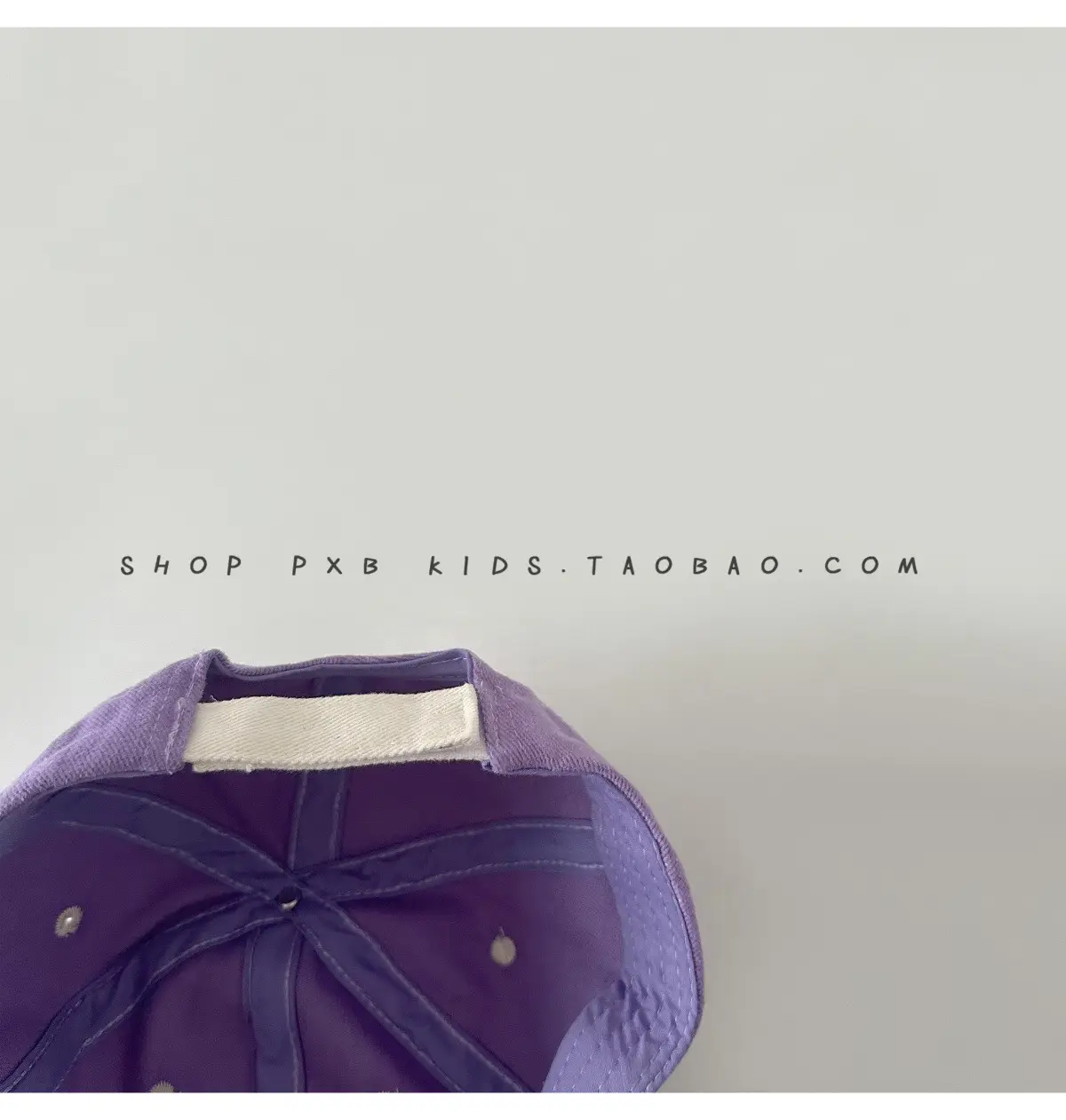 Purple Bow Short-Brim Baseball Cap for Boys Girls — feature 13