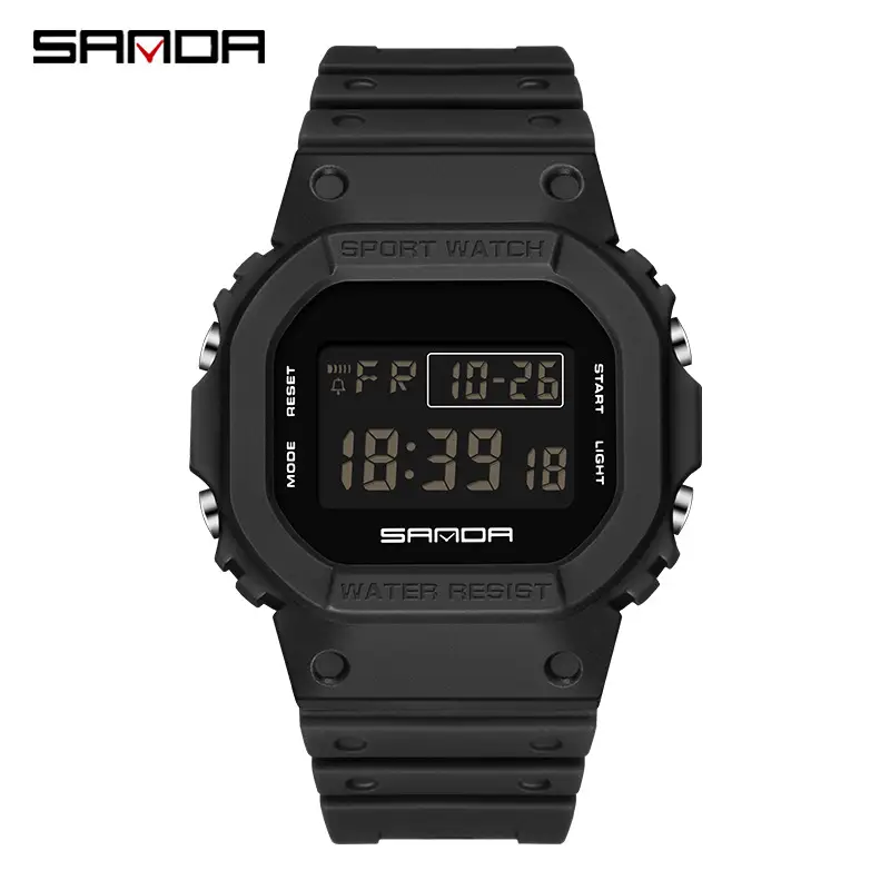 Sanda Green Digital Sport Watch with Water Resistant 11:39 Display