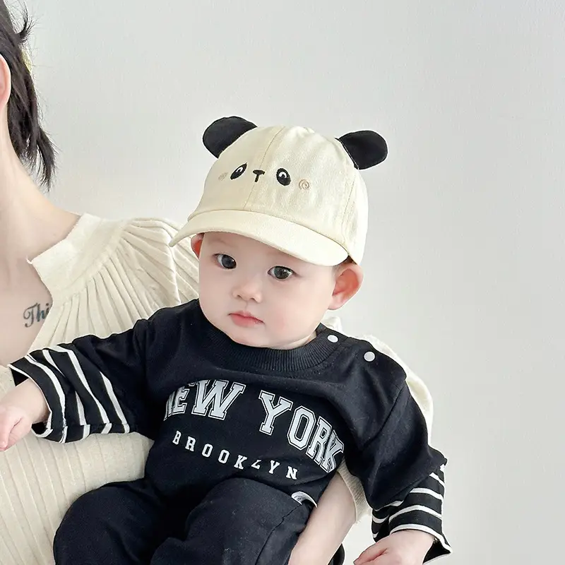 Black Panda Cap for Baby Boys Girls Sun Hat — feature 4