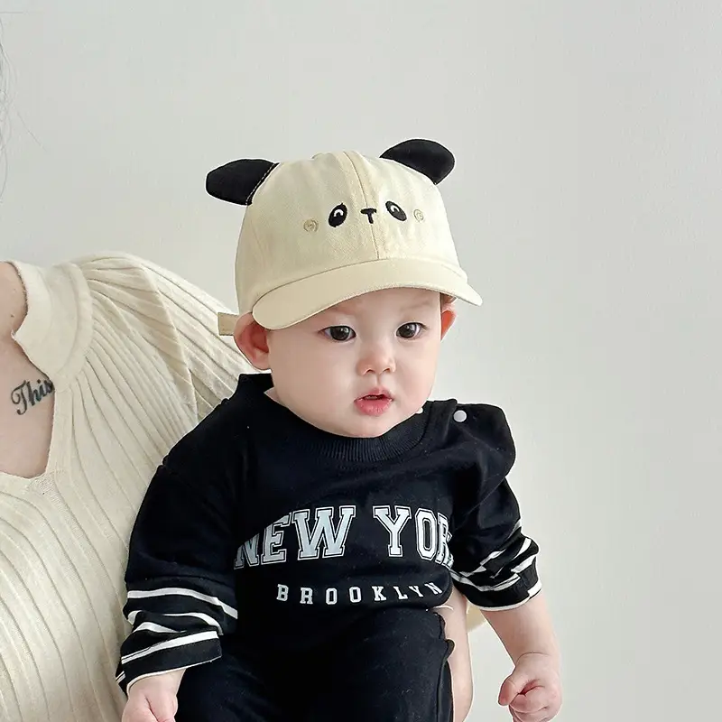 Black Panda Cap for Baby Boys Girls Sun Hat — feature 5