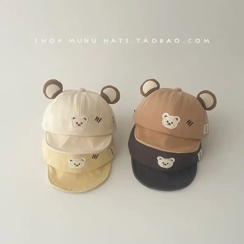 Baby Bear Hat Beige Soft Bristle Baseball Cap — feature 1
