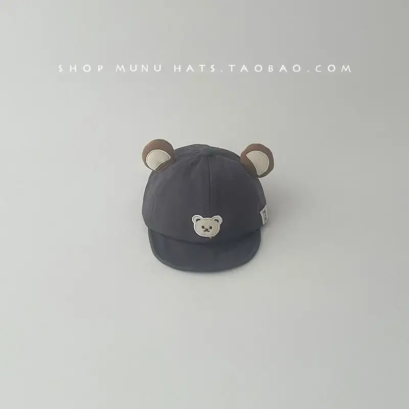 Baby Bear Hat Beige Soft Bristle Baseball Cap - Image 4