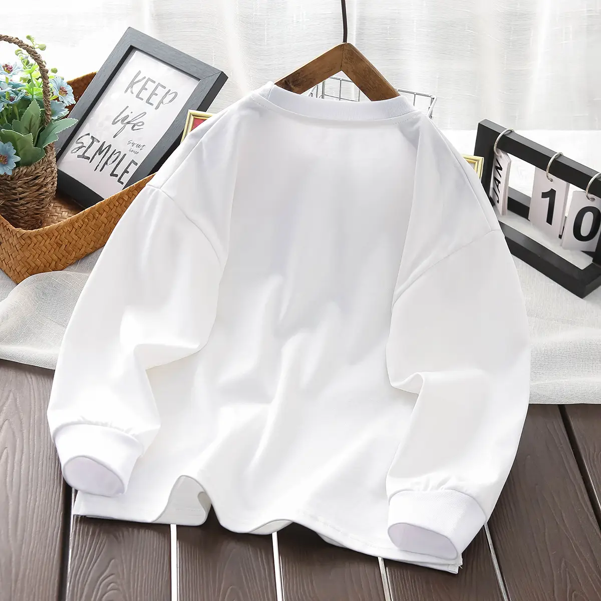 Autum Kids Long Sleeve T-Shirts Set White Black Grey — feature 6