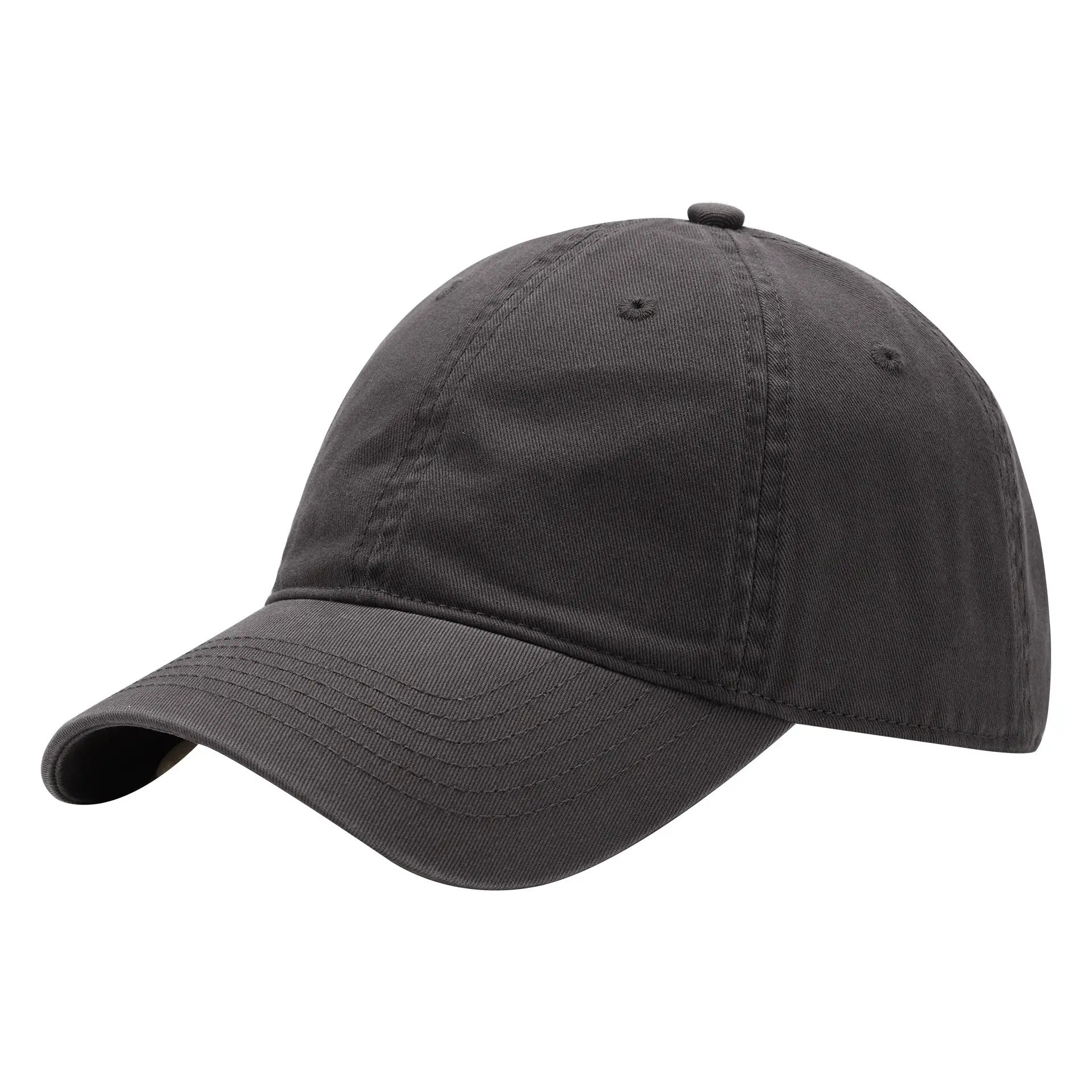 Men Black Baseball Cap with Logo Embroidery - Image 16