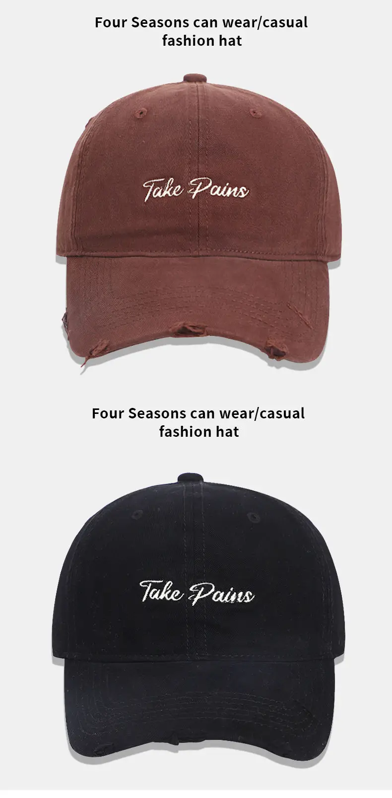 2025 New R Letter Embroidered Black Baseball Cap Women's Face Small Korean Version Fashion Contrast Color Stitching Men's Cap — feature 11