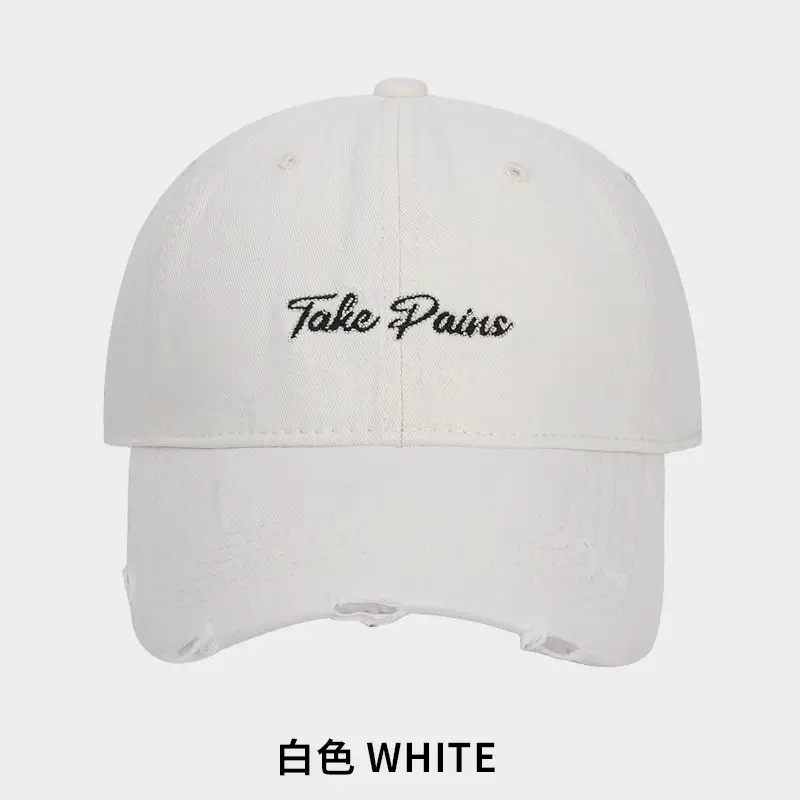 2025 New R Letter Embroidered Black Baseball Cap Women's Face Small Korean Version Fashion Contrast Color Stitching Men's Cap - Image 2