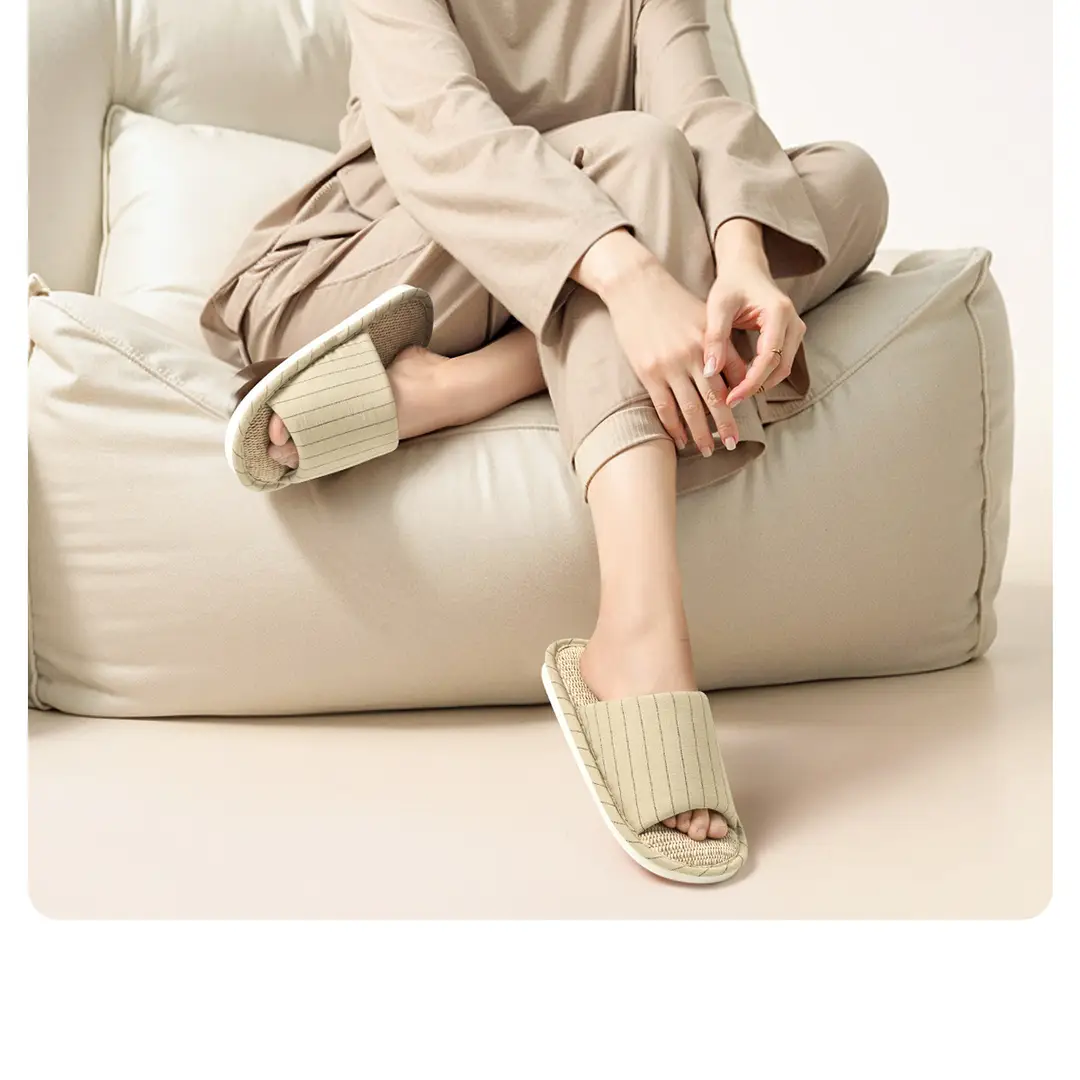 Linen Slippers Women's New Four Seasons Indoor Home Couple Non-Slip Sweat-Absorbing Non-Stinky Feet Silent Cotton Linen Sandals for Men — feature 13