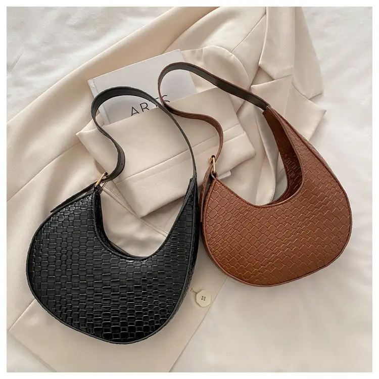 Women's Maroon Woven Shoulder Bag with Adjustable Strap — feature 31