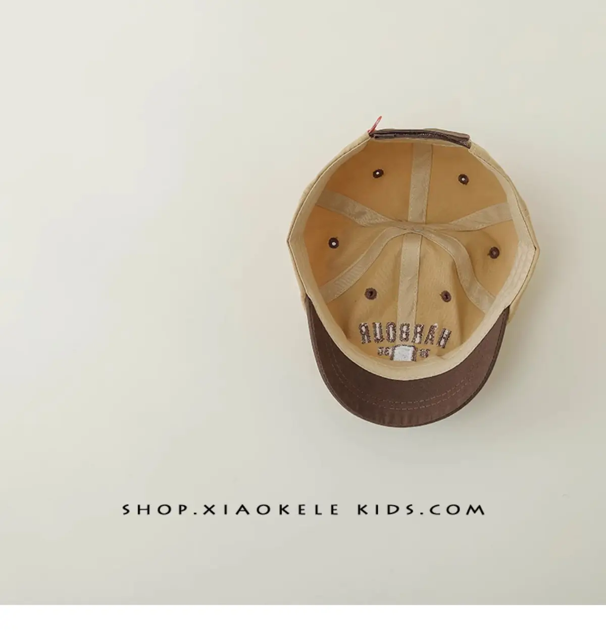 Kids Baseball Cap Spring Autumn Letter Embroidery Tan Brown — feature 13