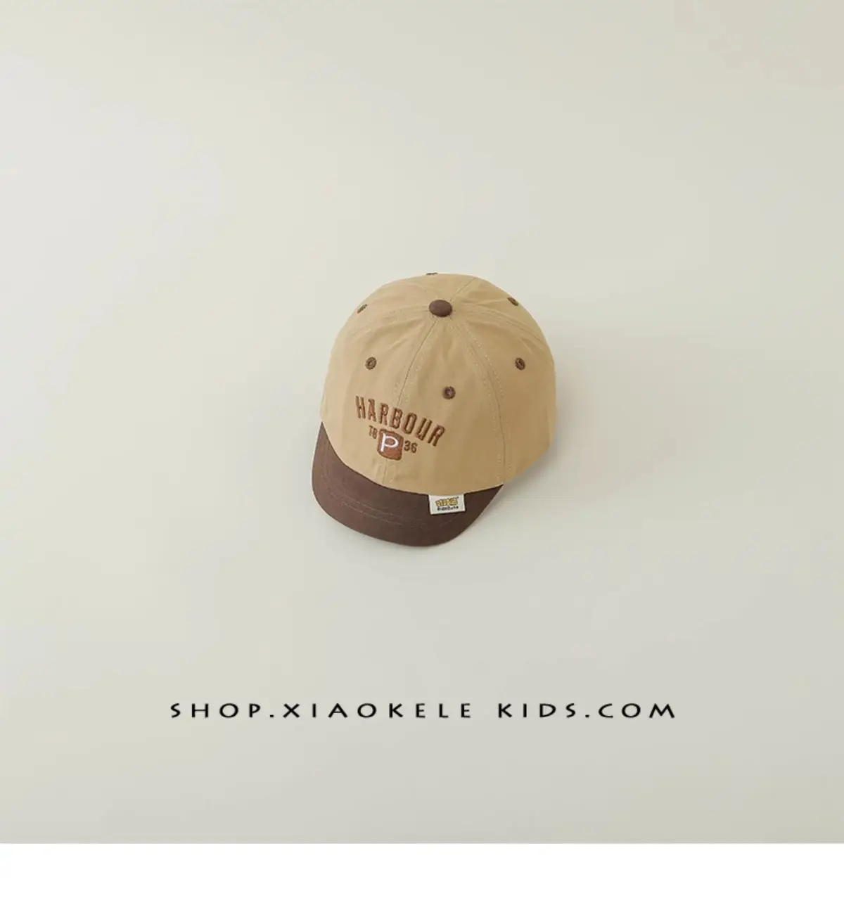Kids Baseball Cap Spring Autumn Letter Embroidery Tan Brown — feature 16