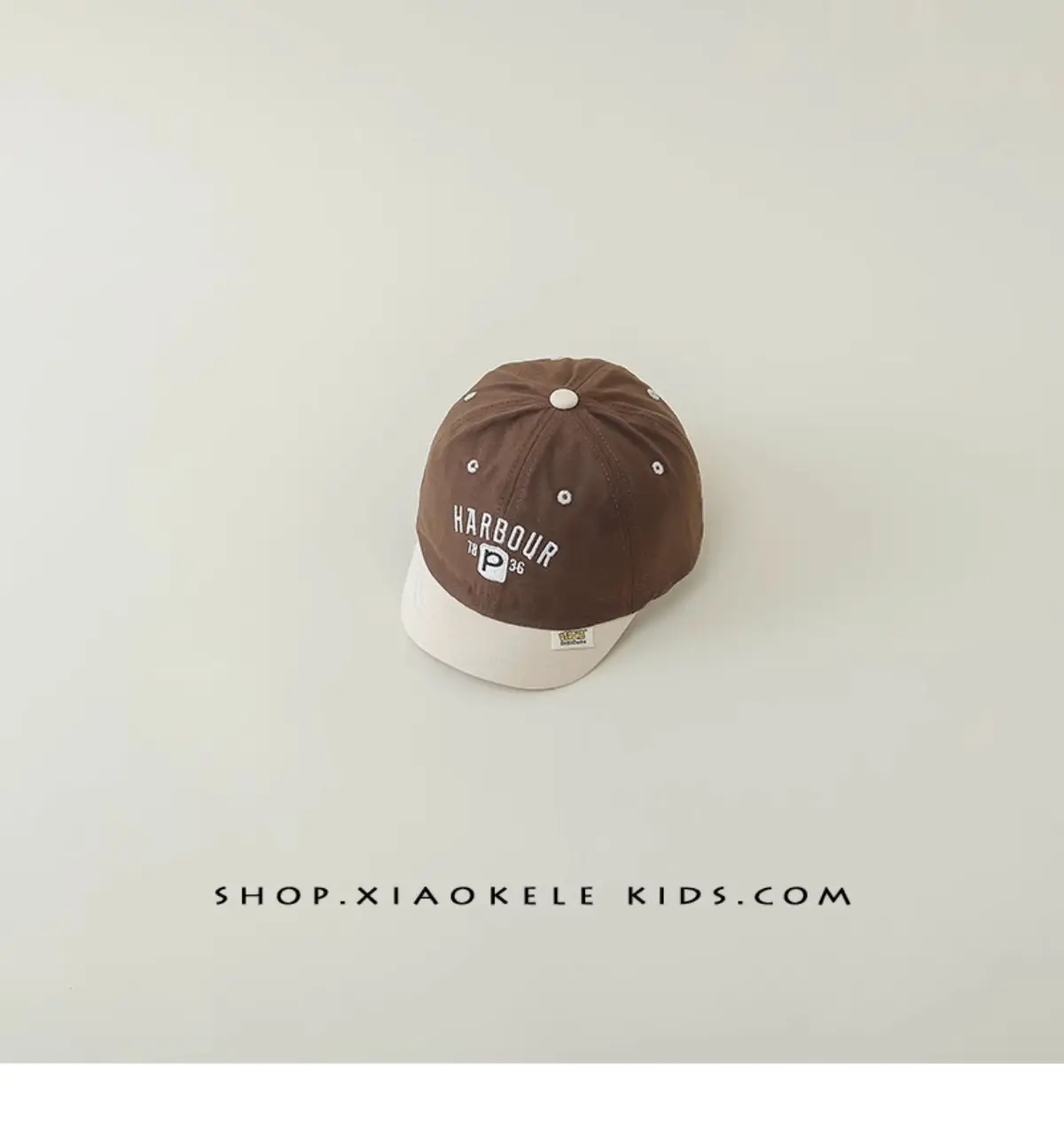 Kids Baseball Cap Spring Autumn Letter Embroidery Tan Brown — feature 18