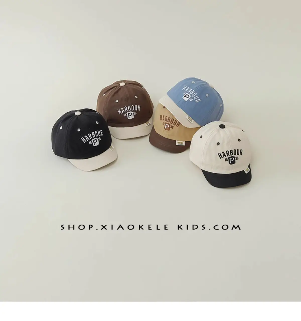Kids Baseball Cap Spring Autumn Letter Embroidery Tan Brown — feature 2