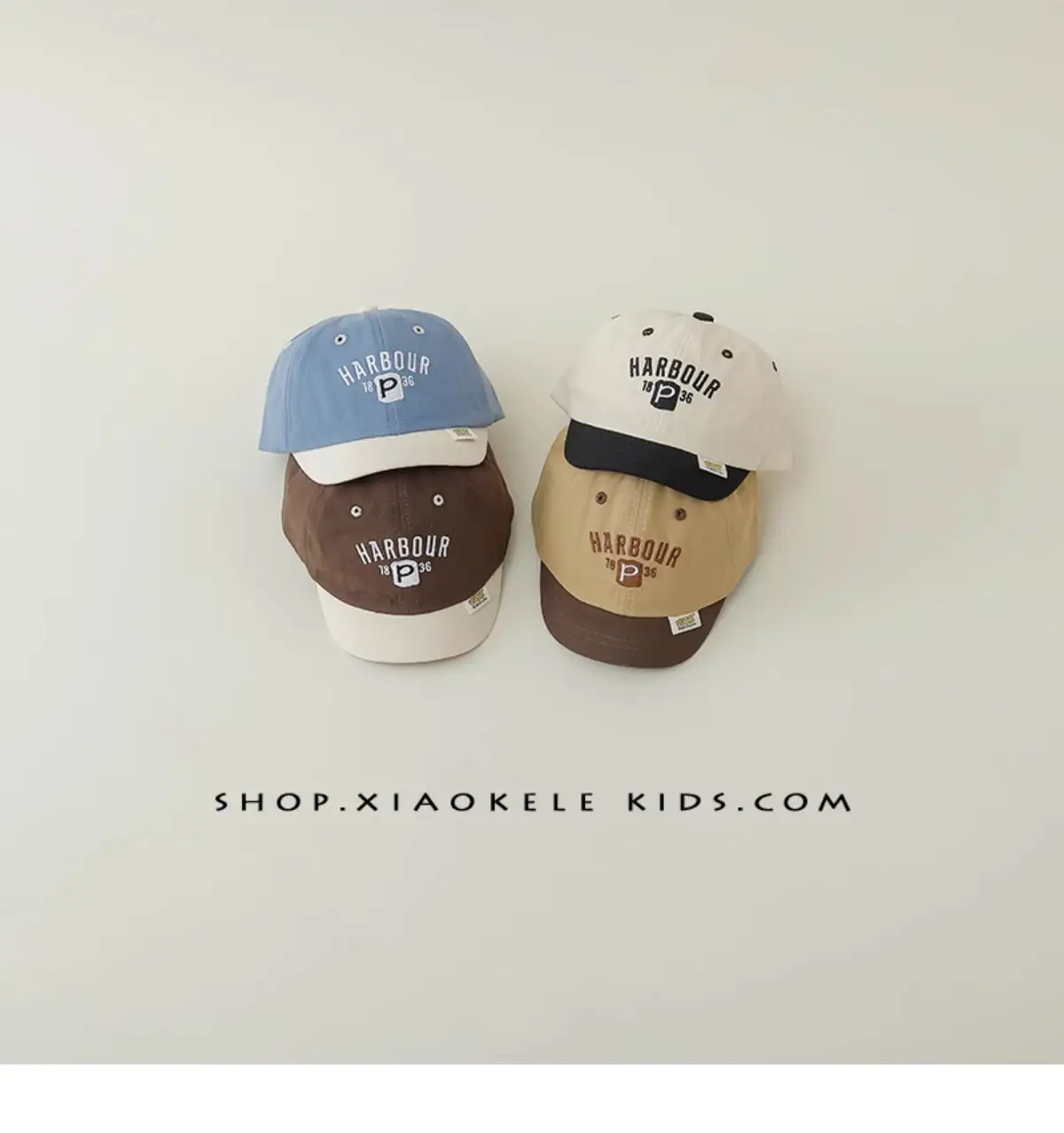 Kids Baseball Cap Spring Autumn Letter Embroidery Tan Brown — feature 3
