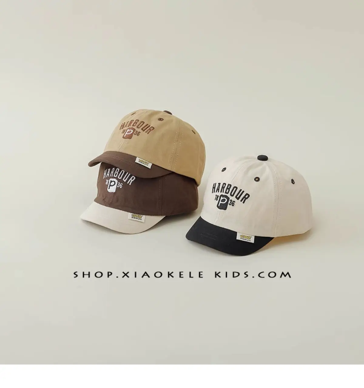 Kids Baseball Cap Spring Autumn Letter Embroidery Tan Brown — feature 5