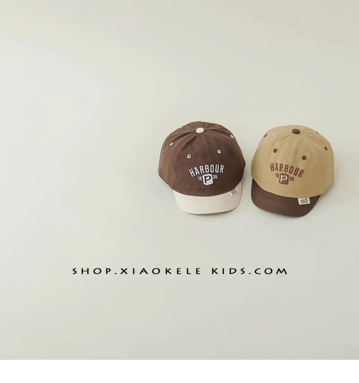 Kids Baseball Cap Spring Autumn Letter Embroidery Tan Brown — feature 7