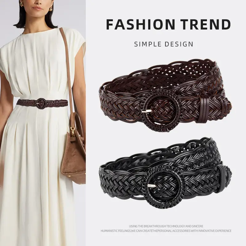 Women Decorative Woven Belt Set of 5 - Image 8