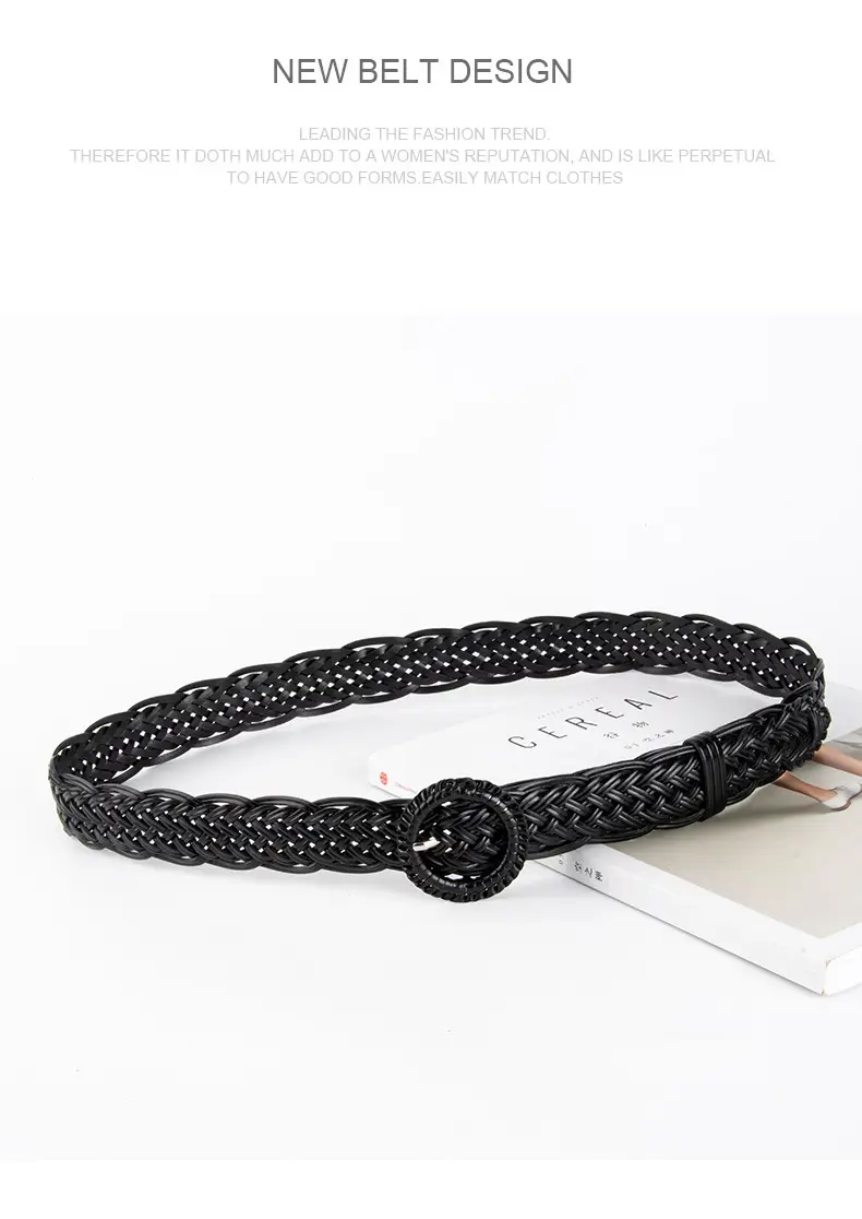 Women Decorative Woven Belt Set of 5 — feature 12