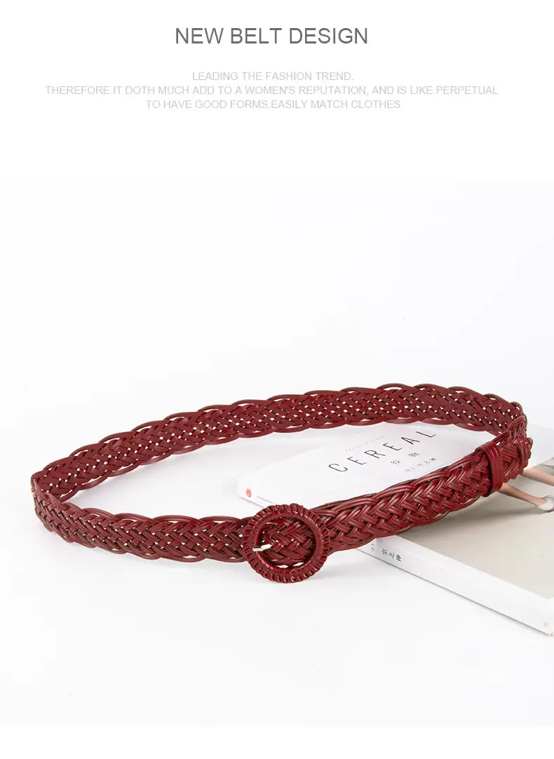 Women Decorative Woven Belt Set of 5 — feature 15
