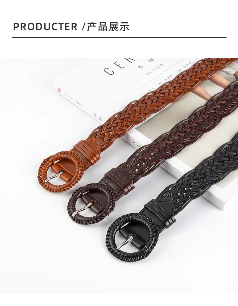 Women Decorative Woven Belt Set of 5 — feature 9