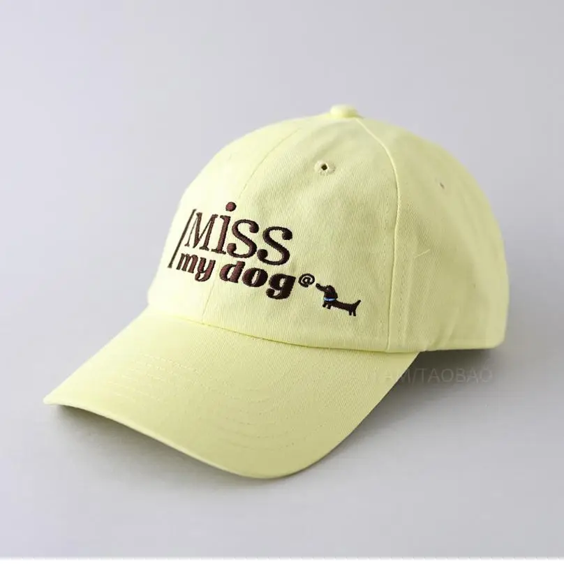 Miss My Dog Baseball Cap Yellow for Men Women - Image 9