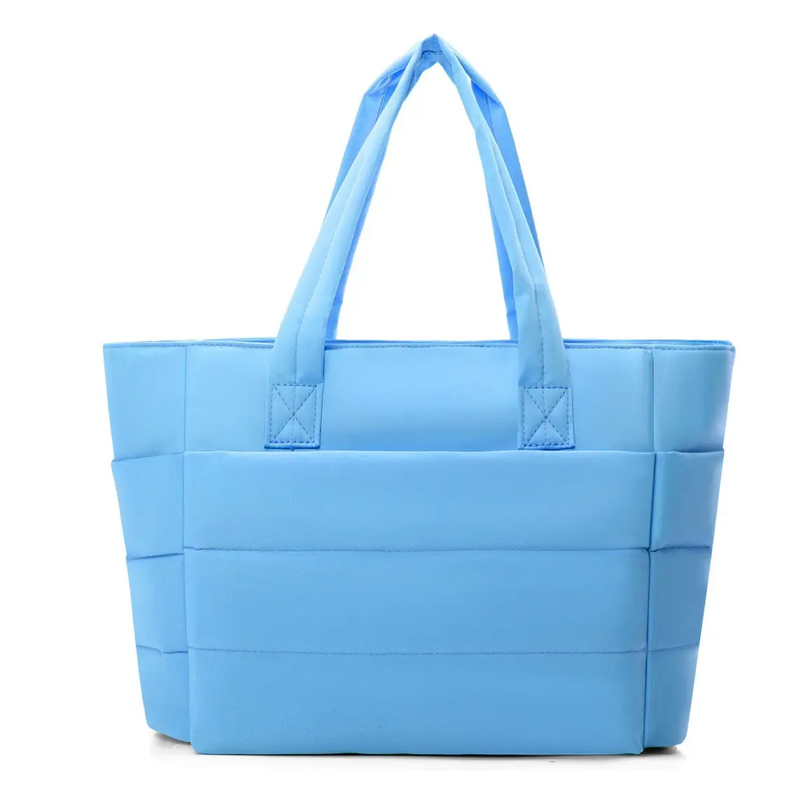 Light Grey Quilted Tote Bag for Commuters - Image 7