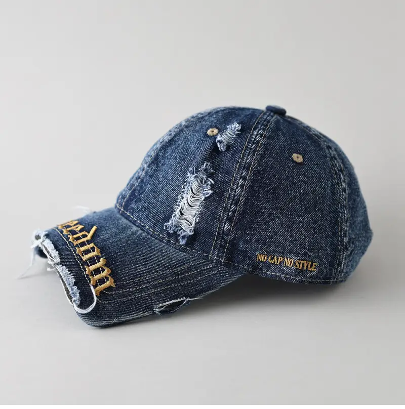 Navy Blue Broken Eaves Cap for Men Women — feature 12