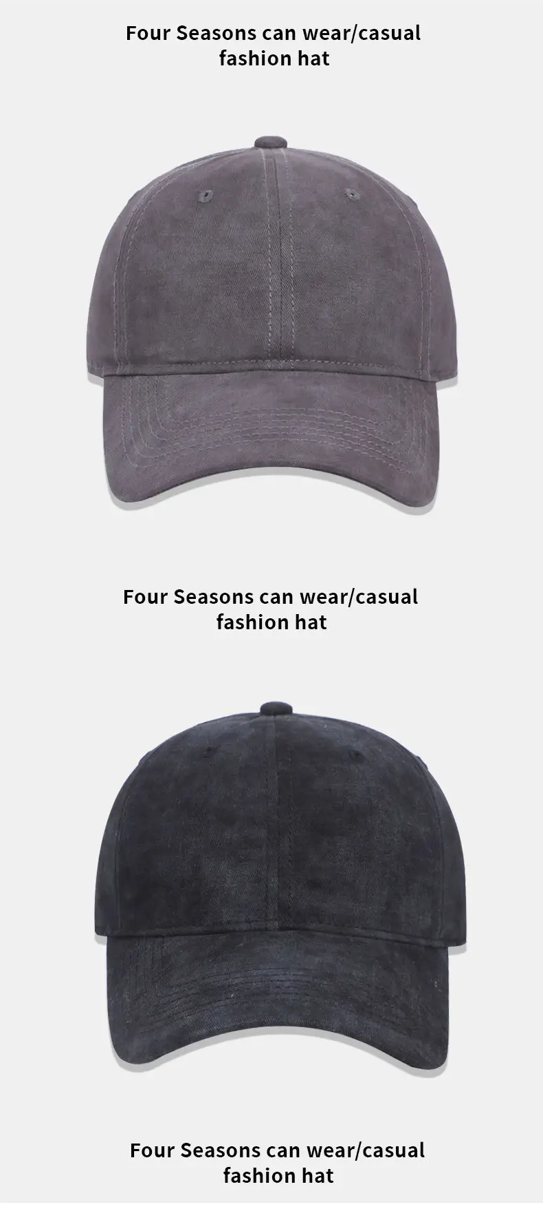 Wash Cotton Baseball Cap for Women Men Summer Sun Visor — feature 14