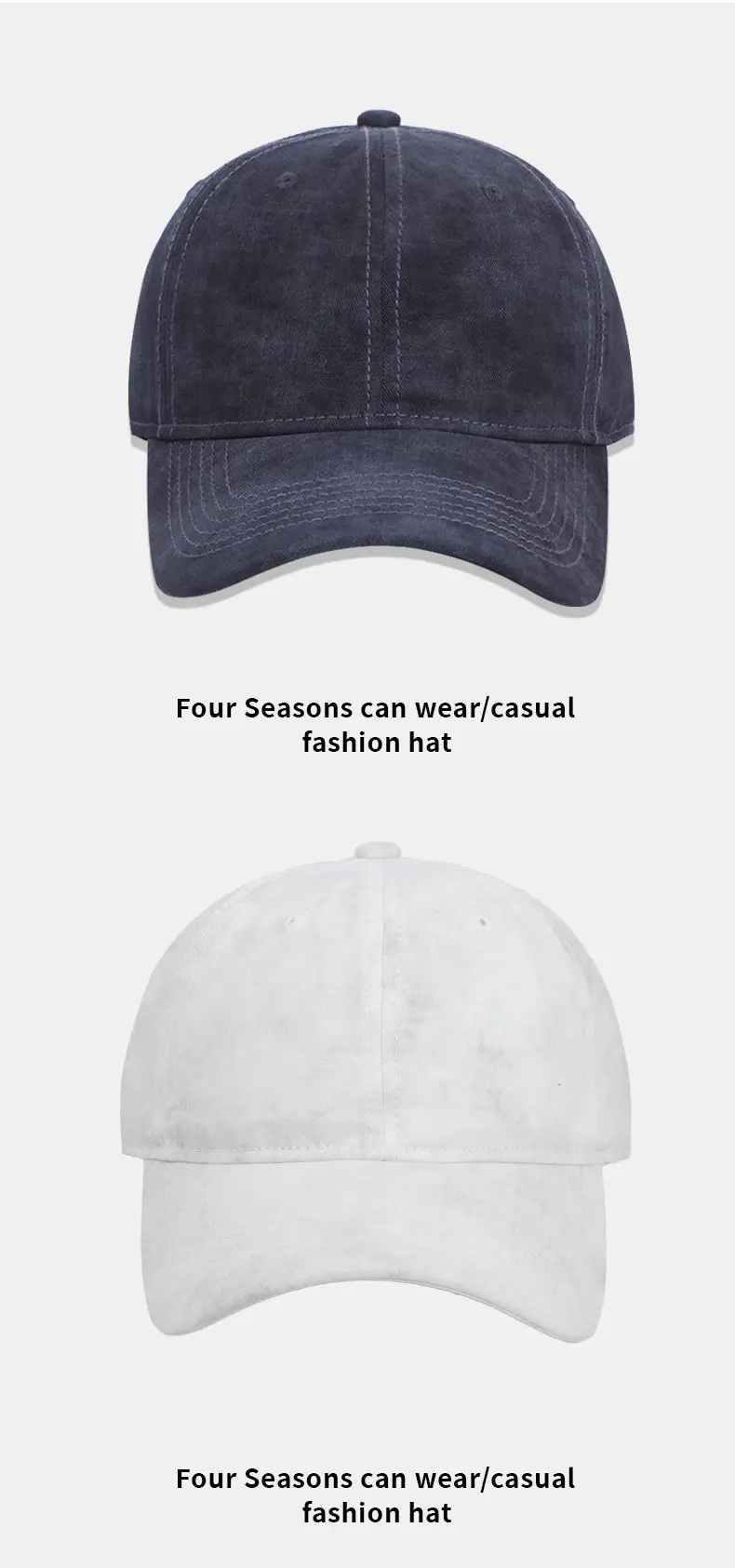 Wash Cotton Baseball Cap for Women Men Summer Sun Visor — feature 15
