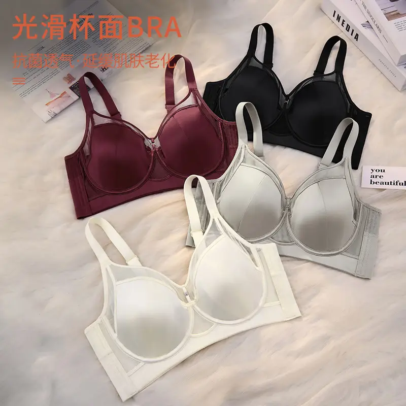 French Style Slim Underwear Women Adjustable Anti-Bump Bra - Image 6