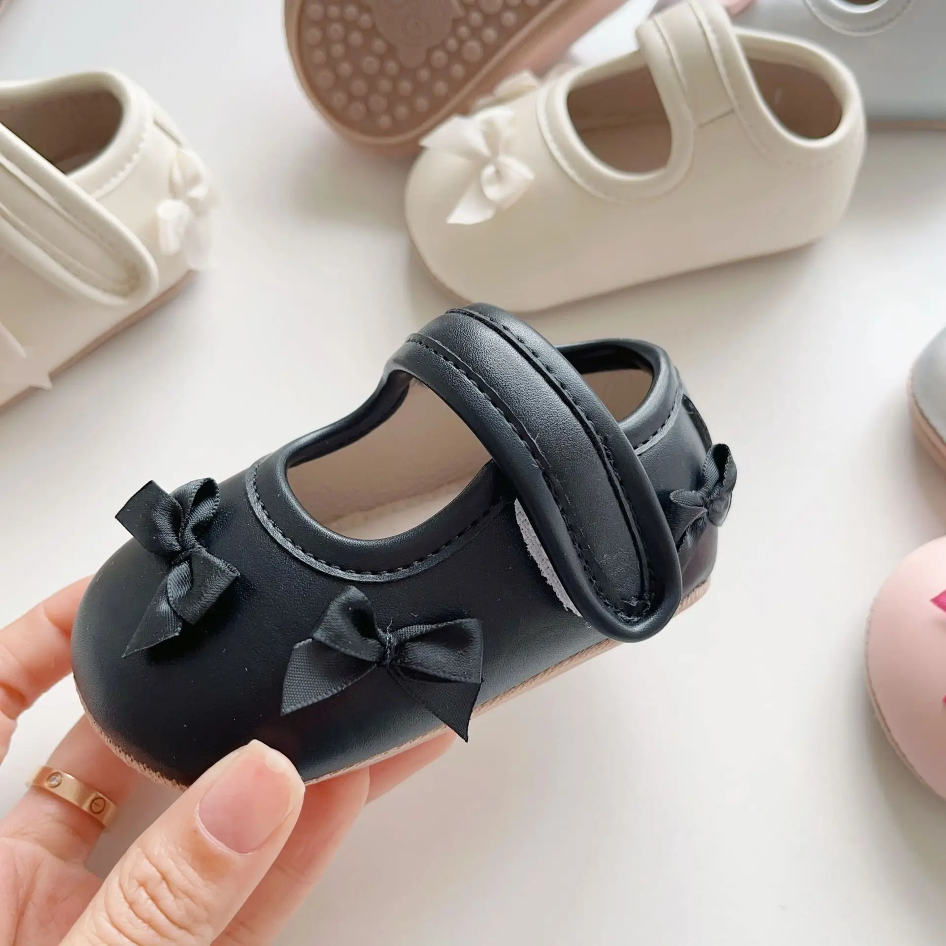 Baby Bow Velcro Shoes for 0-2 Years Non-Slip Soft Sole — feature 18