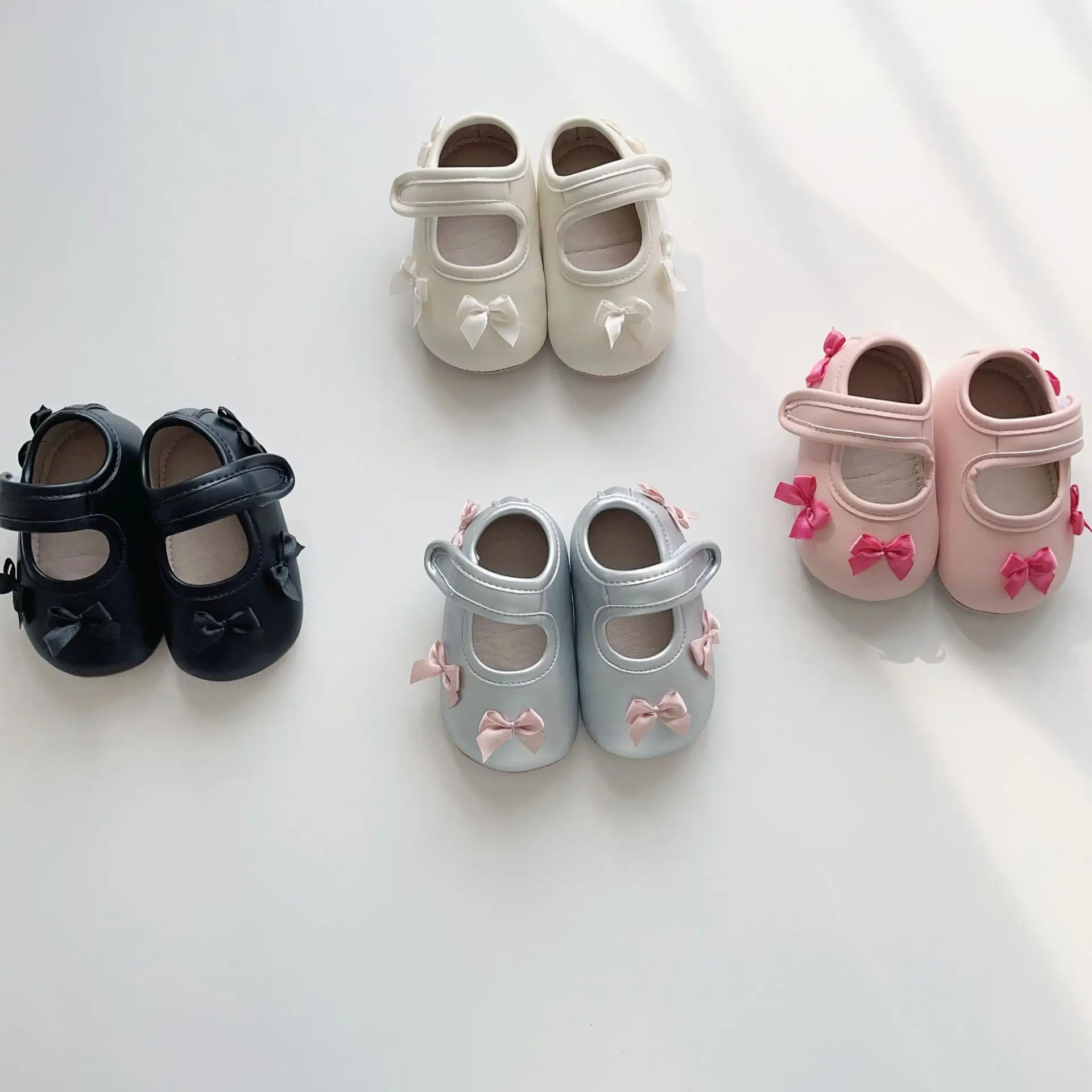 Baby Bow Velcro Shoes for 0-2 Years Non-Slip Soft Sole — feature 21