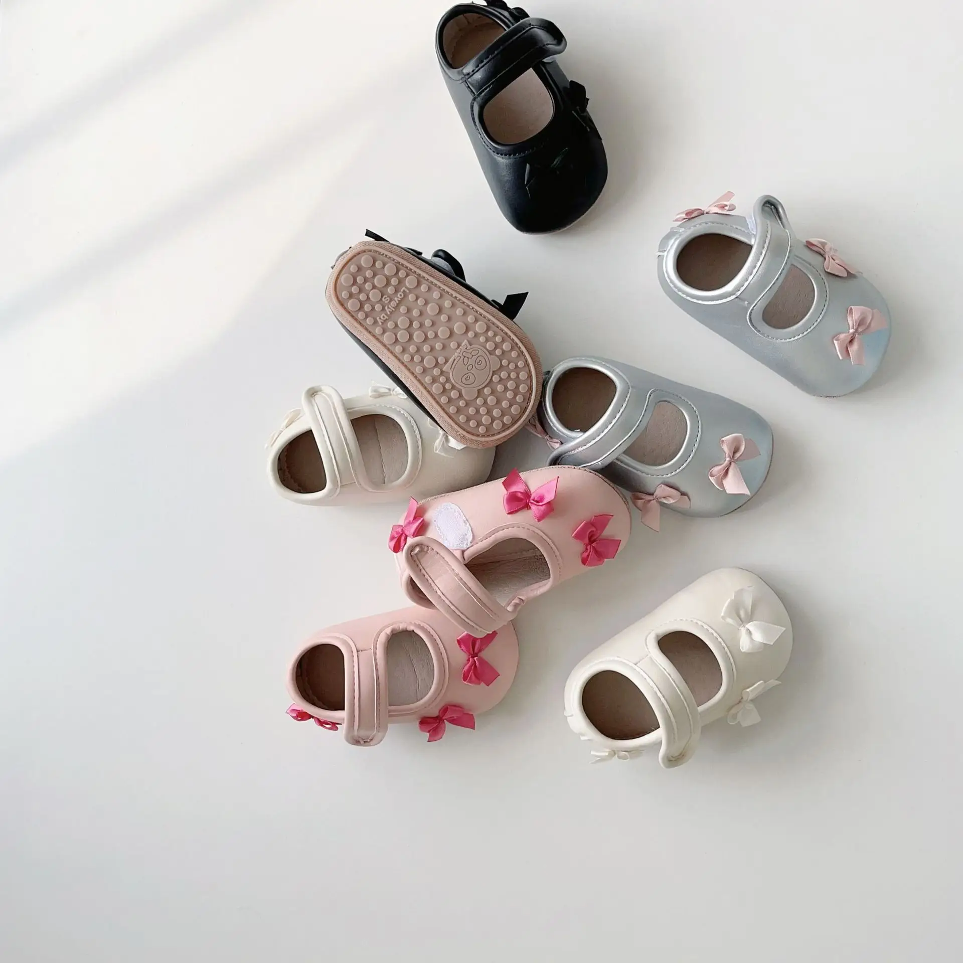 Baby Bow Velcro Shoes for 0-2 Years Non-Slip Soft Sole — feature 26