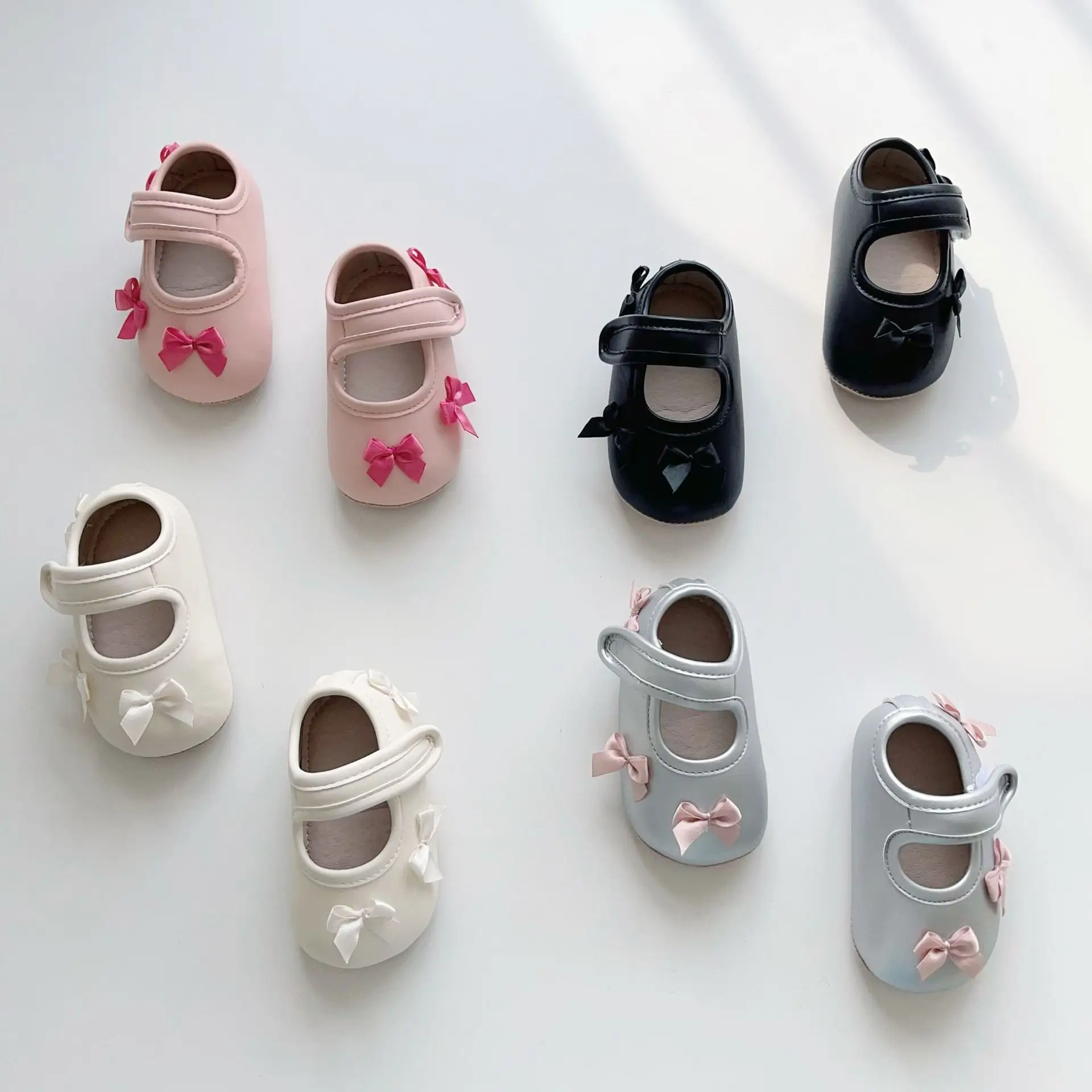 Baby Bow Velcro Shoes for 0-2 Years Non-Slip Soft Sole — feature 27