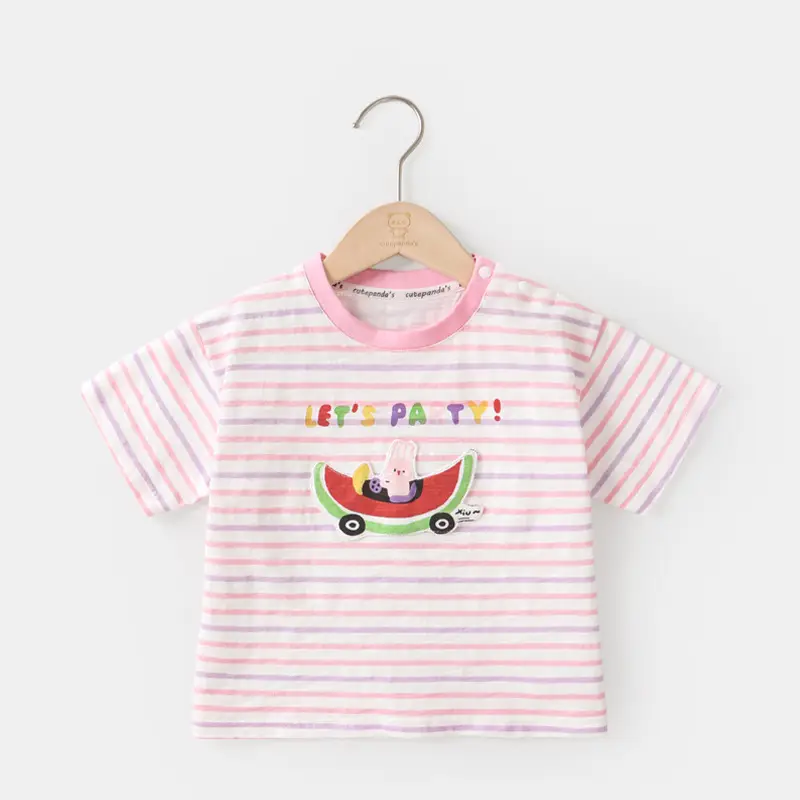 Baby T-Shirt Cutepanda Green White Panda Print Summer Casual