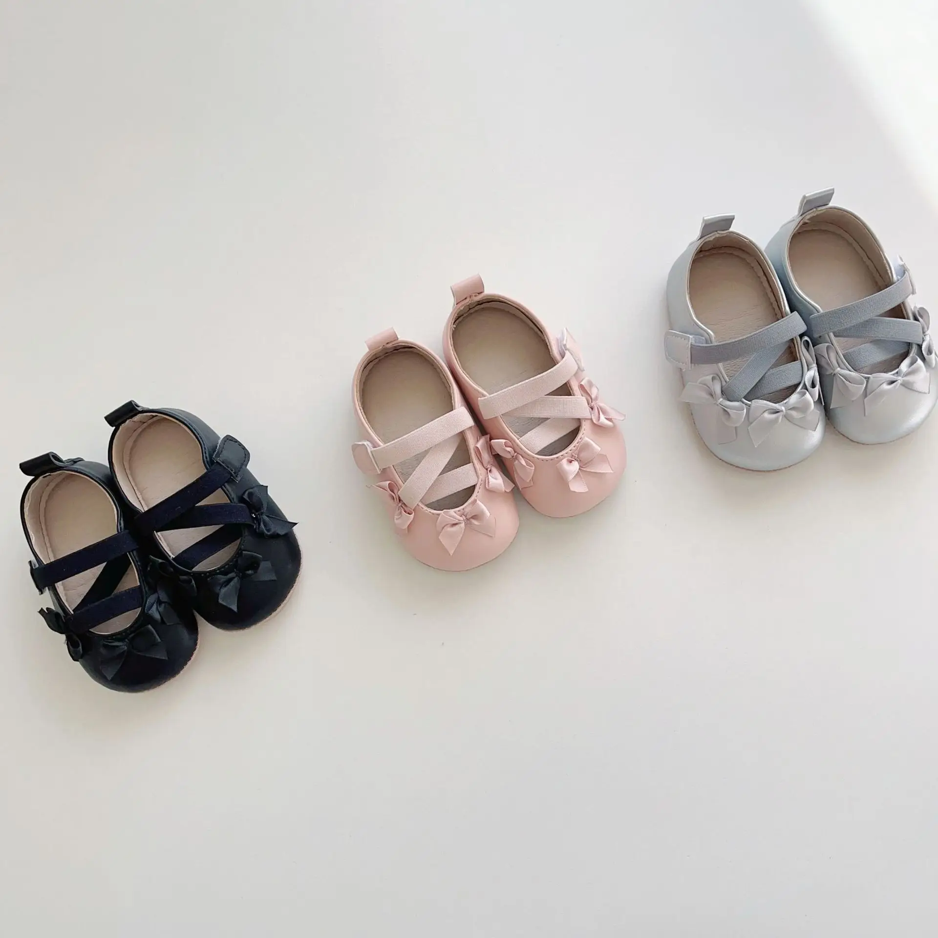 Red Bow Baby Shoes for Toddlers Soft Sole