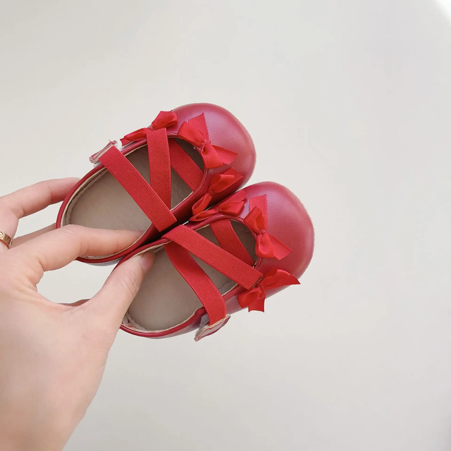 Red Bow Baby Shoes for Toddlers Soft Sole — feature 14