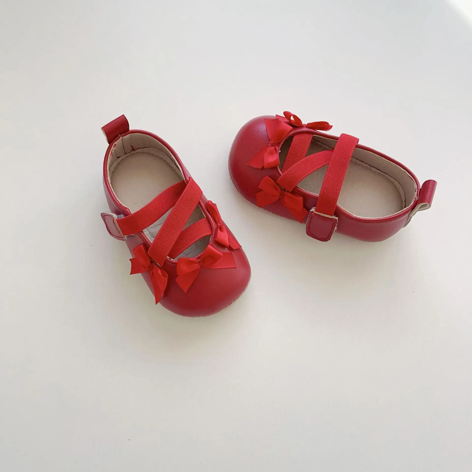 Red Bow Baby Shoes for Toddlers Soft Sole — feature 15