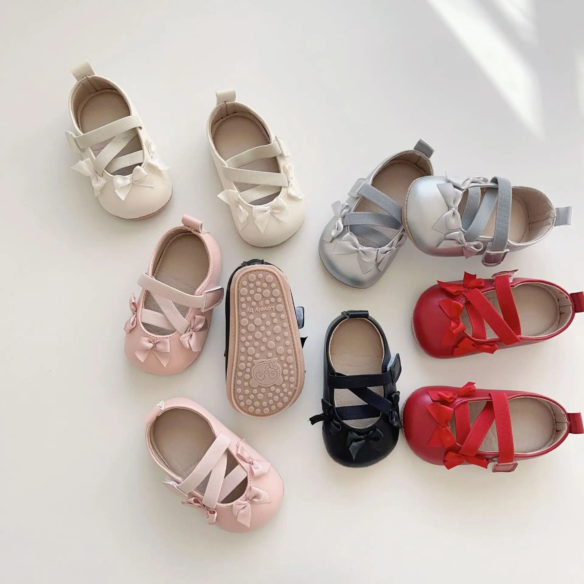Red Bow Baby Shoes for Toddlers Soft Sole — feature 22