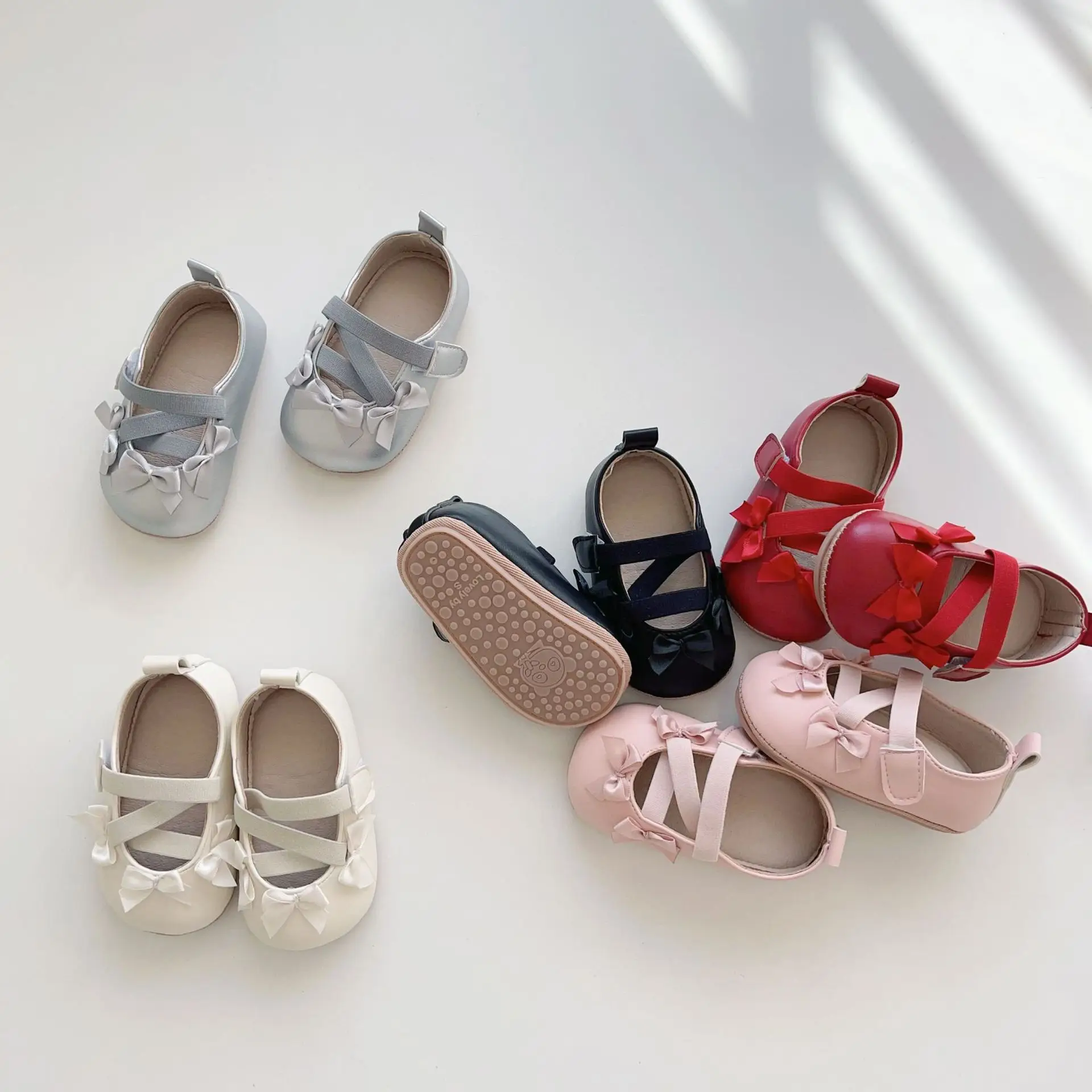 Red Bow Baby Shoes for Toddlers Soft Sole — feature 26