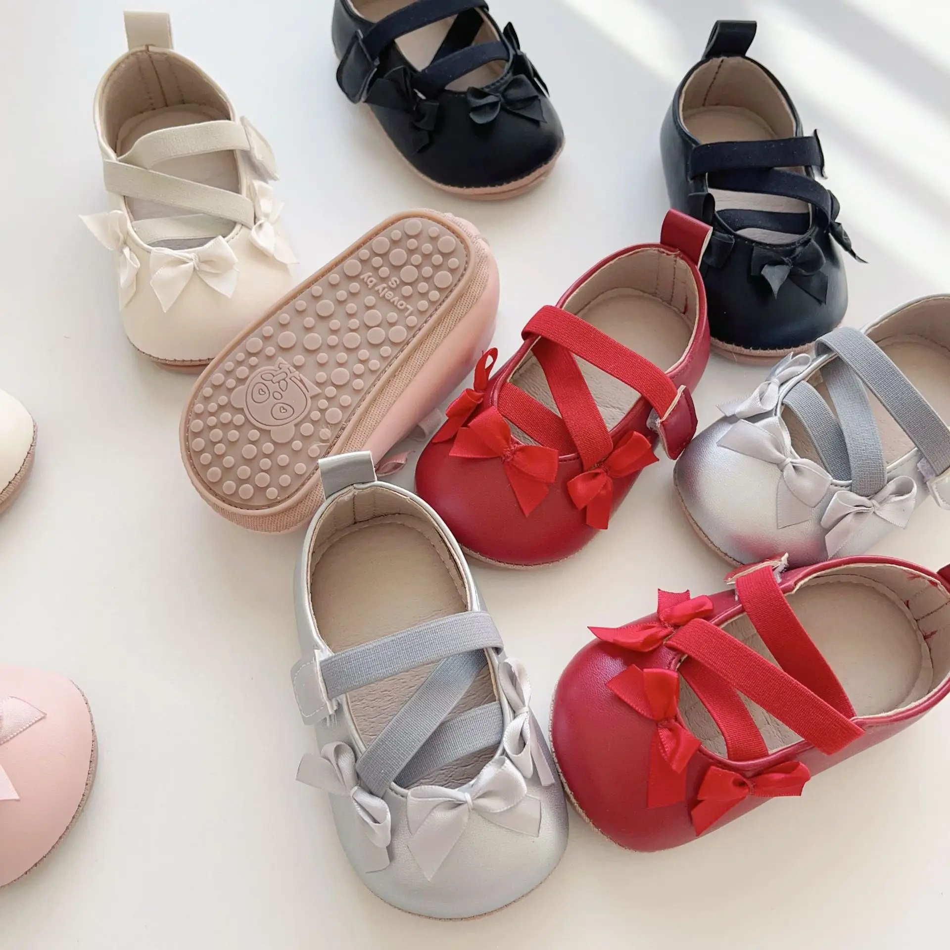 Red Bow Baby Shoes for Toddlers Soft Sole — feature 27